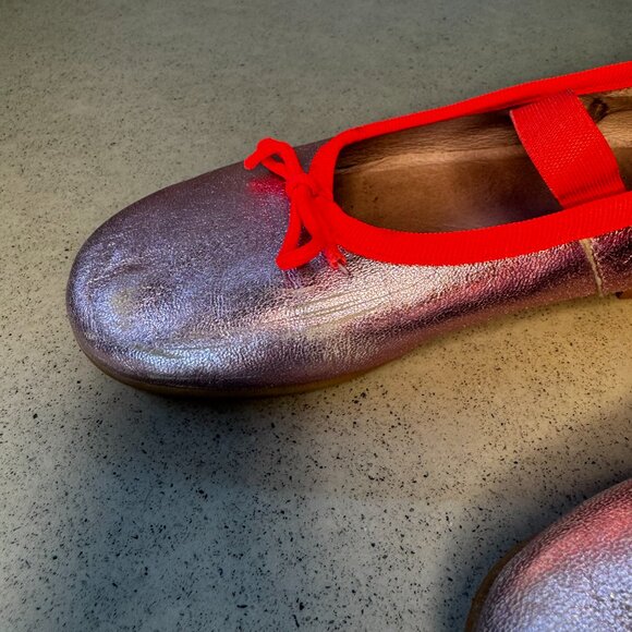 Jacadi Paris Metallic Pink Mary Jane Flats – Size 12 (EU 30) - Picture 6 of 7